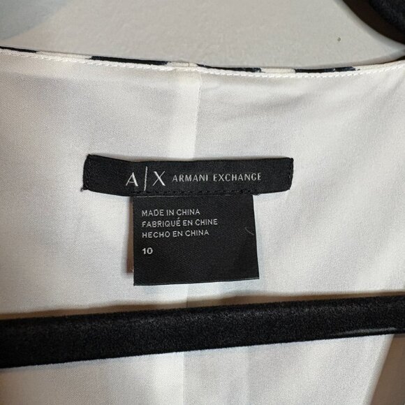 Armani Exchange Women's Wrap Stripe Printed Maxi Woven Dress - Picture 4 of 6